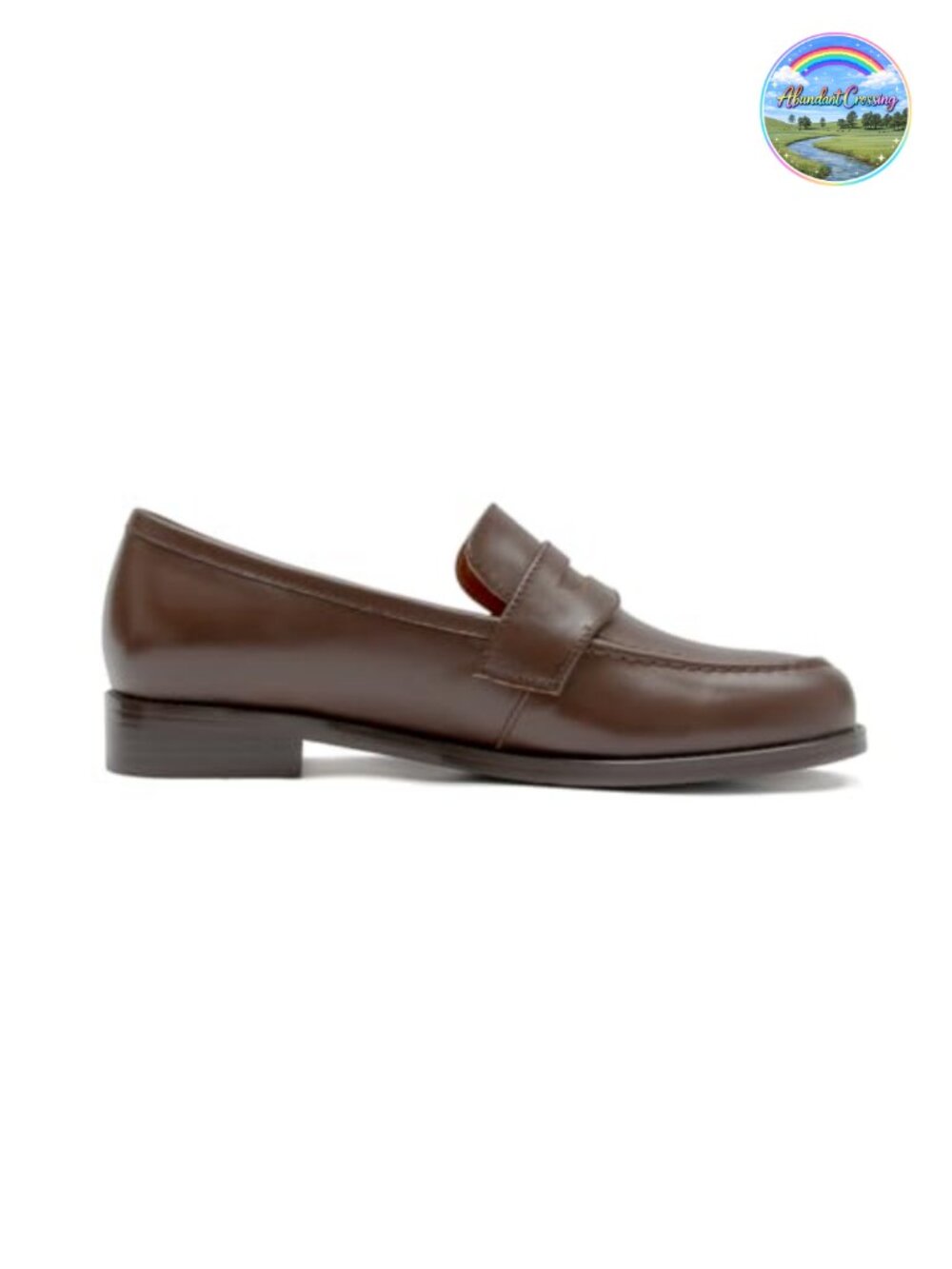 Leather Penny Loafer Women's Slip Resistant Comfortable 1" Low Heel Flat - Picture 2 of 6
